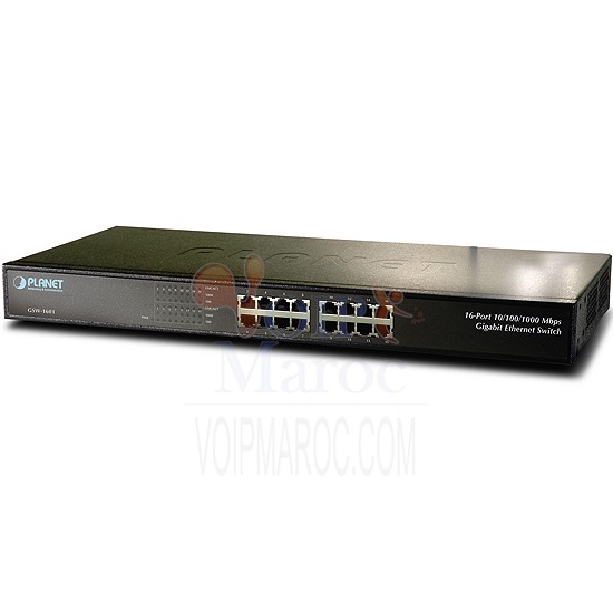 Switch 16-Port10/100/1000Mbps Gigabit Ethernet (metal) GSW-1601