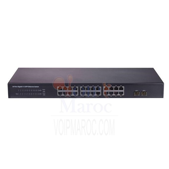 Switch 24 ports 10/100/1000 Gigabit + 2 Port SFP S1524C